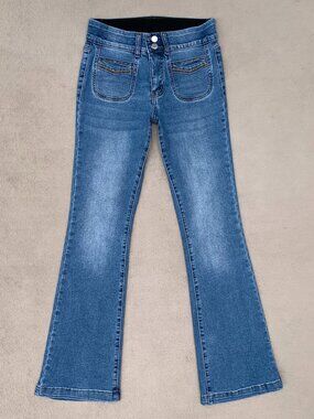 Laurie Felt Los Angeles Flared Mid Rise Jeans
